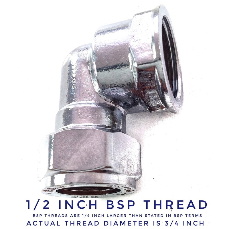 15mm x 1/2" Female Chrome Elbow