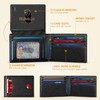 RUNBOX RUNBOX Slim Wallet for Men's Leather Bifold RFID Blocking