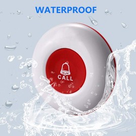 Wireless Call Buttons for Nursing Staff Pagers and Restaurant Call Pagers Waterproof 500 Feet Range for Elderly People / Patients / Disabled (Must be Paired with Receiver to Work)