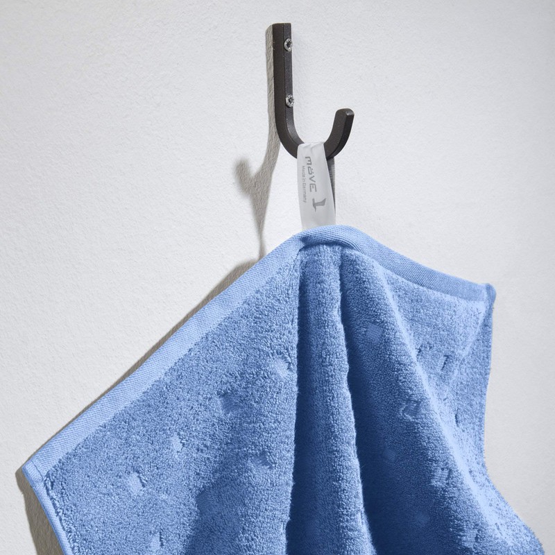 Möve Quadretti Guest Towel Pack of 2 Terry Light Blue