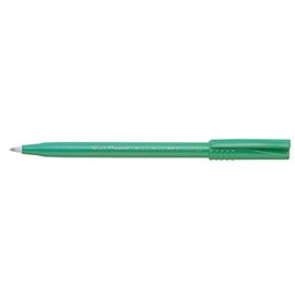PENTEL R 56 Ballpoint Pen Plastic Tip 0.6mm Black Plastic Case Green Ref 12 [Pack 12]