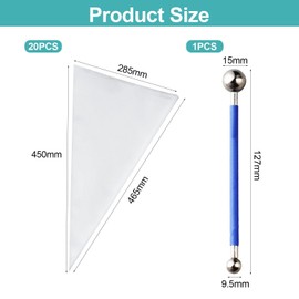 20 Pieces of Caulking Bags and 1 Piece of Caulking Tool, Grouting Filling Bags, Construction Supplies, Caulking Tools.