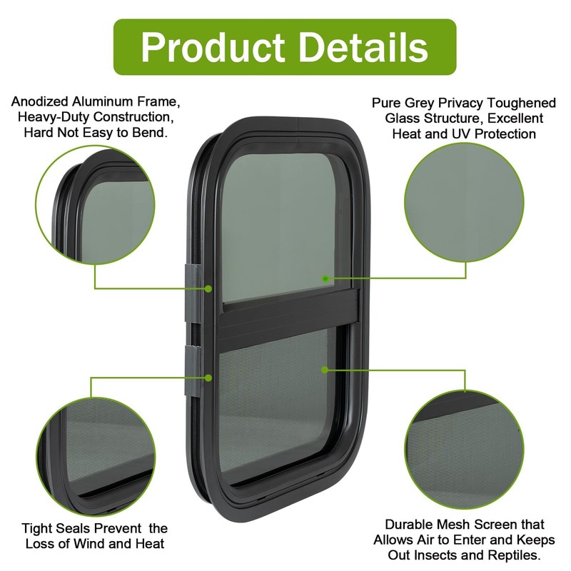 RV Window | 14"W x 16"H | Teardrop Style |