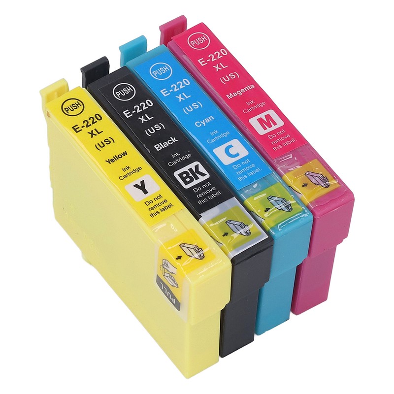 4Pcs Ink Cartridges Compatible Refill Replacement 4 Colors BK C