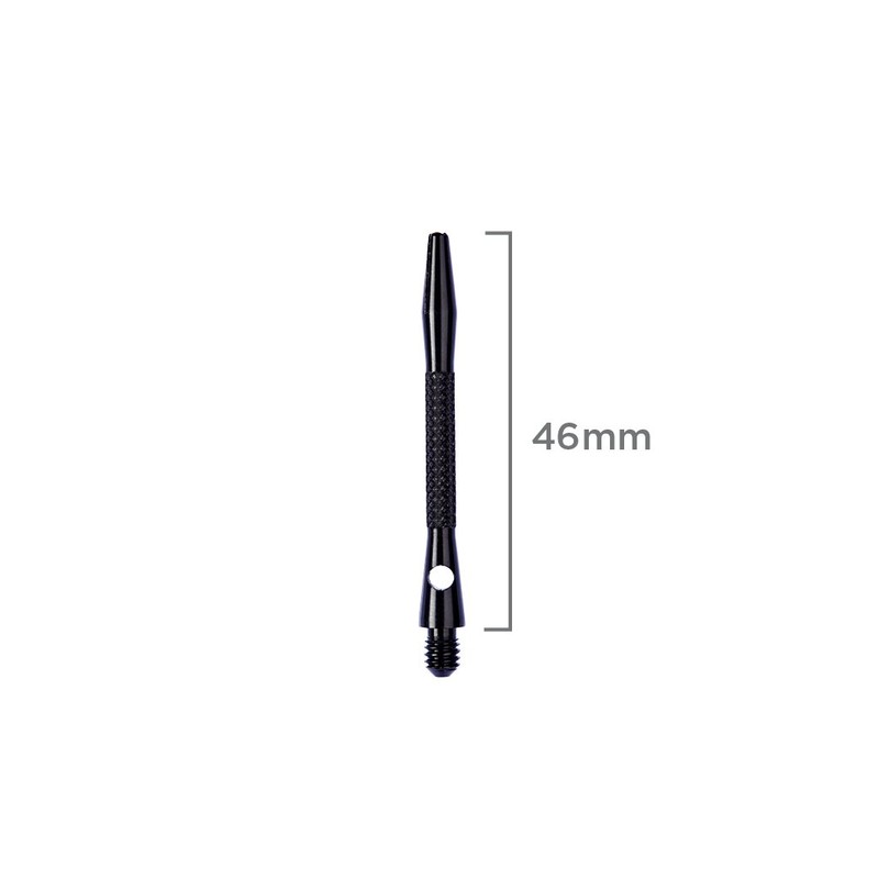 RED DRAGON Knurled Aluminium Short Stems - Black - 4