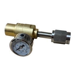 6000PSI Preset Piston 150PSI Fixed Flow Regulator for Breathing Air, CGA347 Cylinder Connection with Gauge