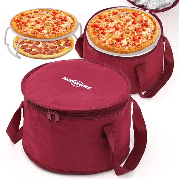 2-Piece Round Pie Carrier Set – 11”x7” Insulated Casserole Carrier