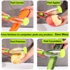 Tochinkar Pelador de verduras estilo almacenamiento, 8 pulgadas x 2.3