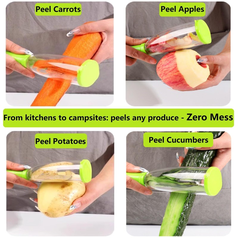 Tochinkar Pelador de verduras estilo almacenamiento, 8 pulgadas x 2.3