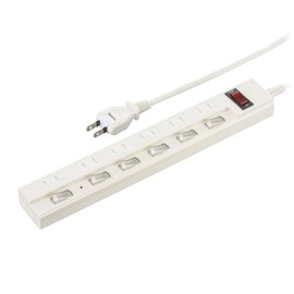 Ohm Electric HS-TPKV65W-22 00-1583 OHM Power Tap, Outlet Tap, Power Saving Tap, Lightning Guard/Breaker, 6 Outlets, 16.4 ft (5 m), Separate/Bulk Switch, Electrical Shock Protection Shutter Included,