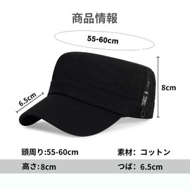 Geyanuo Men's Hat, Work Cap, 100% Cotton, Casual, Outdoors, Fishing, Golf, Climbing, 2-black