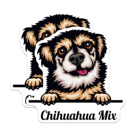 (2 Pack) Chihuahua Mix Magnets - Cute Dog Magnets - Animal Refrigerator Magnets - 5" On Longest Side - for Cars, Fridges, Toolboxes - Made in USA - MAG4214