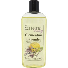 Clementine Lavender Bath Oil by Eclectic Lady - Scented Bath Oil - Relaxing & Moisturizing Bathing Oil - Fragrance Body Oil For Dry & Rough Sensitive Skin - Body Daily Nourishing Shower Oil (8 oz)