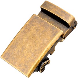 Nelbons Classic Ratchet Belt Buckle Automatic Slider Replacement Buckle,Fit 35mm Leather