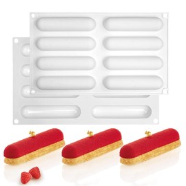 Silicone Oval Cookie Mold Non-Stick Silicone Molds Chocolate Molds for Chocolate Cupcake Candy Pudding Mini Soap Making (C_11.68x6.96x0.6 inch)