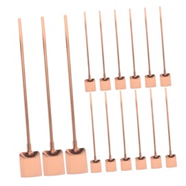 CHILDWEET 15pcs Stainless Steel Cocktail Spoon Straw with Long Handle for Mixing Coffee Drinks Ice Cream and Fruit Beverages Dual Purpose Reusable Stirring Utensils for Home and Outdoor Use