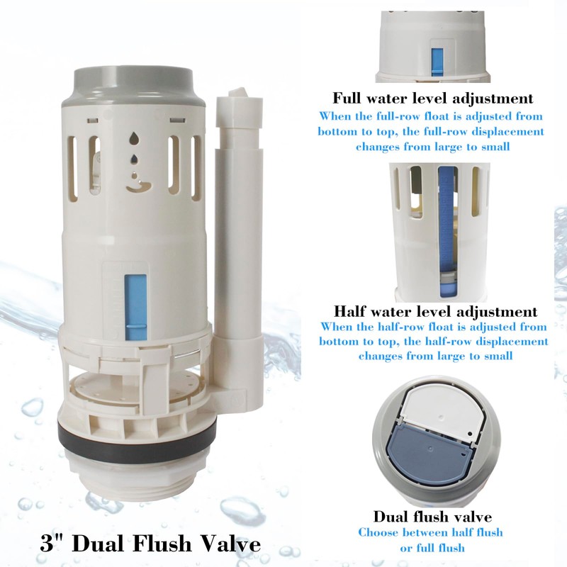 3 Inch Dual Flush Valve Replacement, Toilet Flush Valve for