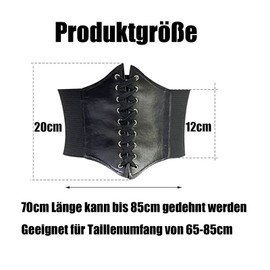 ZXJLWR Black corset, black corset top, adjustable black corset belt, used for daily clothing matching, suitable for daily travel, holiday gatherings, etc, black