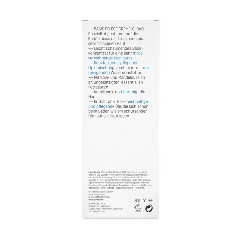 Eubos Cream Oelbad, 200 ml