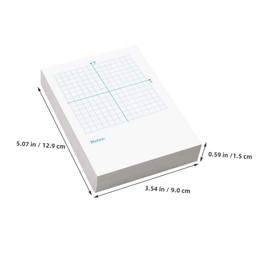 DOITOOL 4-Piece XY Coordinate Graph Paper Notebooks for Math Exercises Sturdy Math Drawing Sheets for Classroom Use for Students and Teachers