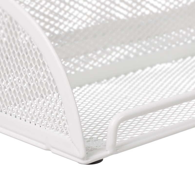 Relaxdays Desk Organiser, 5 Compartments, Mesh Design, Metal, H10.5 x
