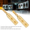 4pcs BFA Banana Plug Brass Gold Plated Open Screw Speaker
