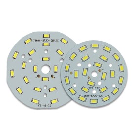 AGIPS Low Voltage Lights 10pcs/lot DC36-39V 12W LED Chip SMD 5730 Constant Current 280-300mA Input Light Bead with Aluminum Plate Base 58mm 78mm for LED Lamp Bulb Household Bulbs