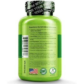 NATURELO Omega-3 Fish Oil Supplement - EPA + DHA - 1100 mg Triglyceride Omega-3 per Gel - One A Day - for Heart, Eye, Brain, Joint Health - No Burps - Lemon Flavor - 120 Softgels | 4 Month Supply