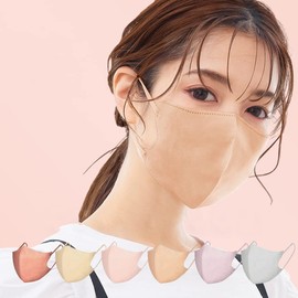 LS Design 3D Mask, Btype, Pack of 20, Pack of 10, 3D Mask, Blood-colored Mask, Non-Woven Mask, Beak Mask, Small Face Mask, Cheek Mask, Disposable Mask, Ear Painless, Cicibella (Hazelnut)