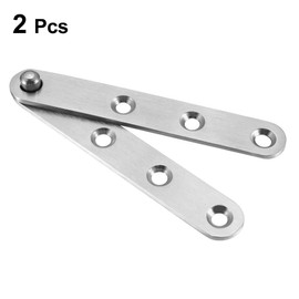 sourcing map 360 Degree Rotatable Door Pivot Hinge, 100mmx16mmx11mm Stainless Steel Window Door Fittings, Pack of 2