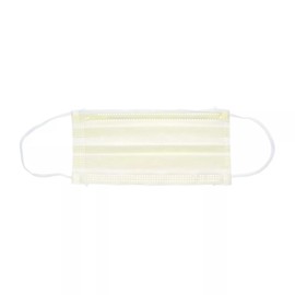 Cardinal Health Procedure Mask Pleated Earloops One Size Fits Most Yellow NonSterile ASTM Level 1 Adult Box of 50
