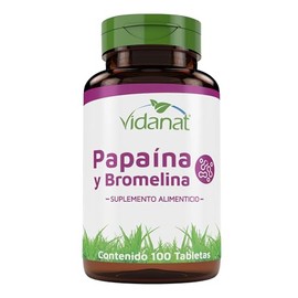 Vidanat Papaína y Bromelina 100 Tabletas – Suplemento Alimenticio de Origen Vegetal