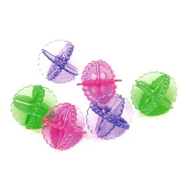 KOMBIUDA 4pcs Laundry Balls Reusable Softeners to Prevent Twisting Tangles for Gentle Washing Random Color