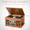 10-in-1 Record Player with Built-in Speakers Wireless Playback, CD &