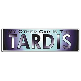 Gear Tatz - My Other CAR is The Tardis - TV Show,Movie Parody - Bumper Sticker - 25cm X 8cm - For: adults,science fiction fans,cars,trucks - Professionally Made Vinyl Decal