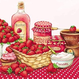Ambiente Serviettes Lunch 33 x 33 cm Party Strawberry Flavor