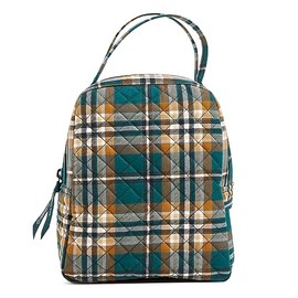 Vera Bradley Women's Cotton Lunch Bunch Lunch Bag, Orchard Plaid, One Size