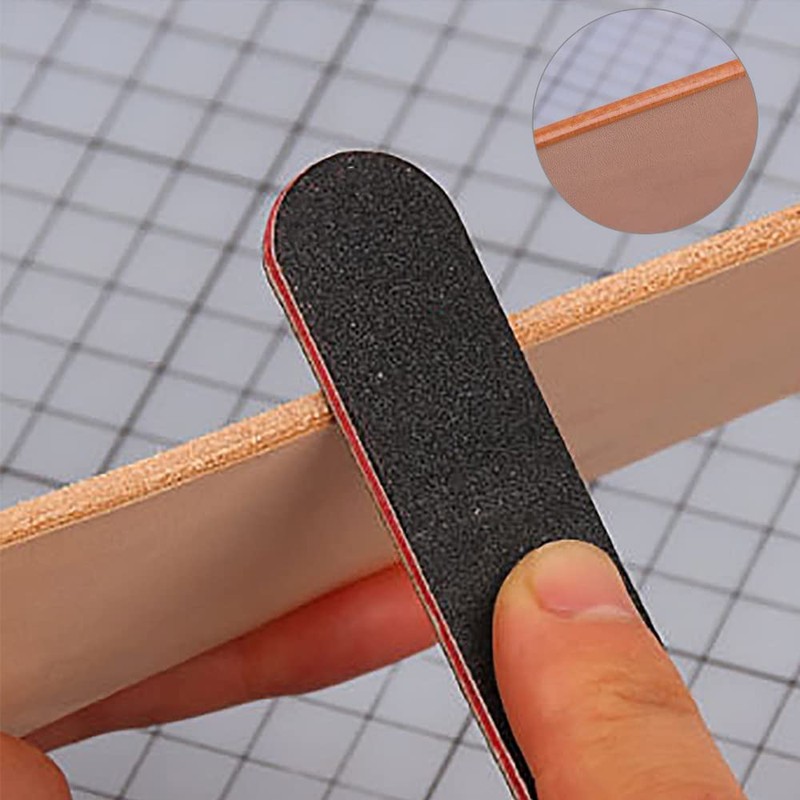 Samcos Sandstick Tool for Leather Crafts, Polishing Leather Edge, File,