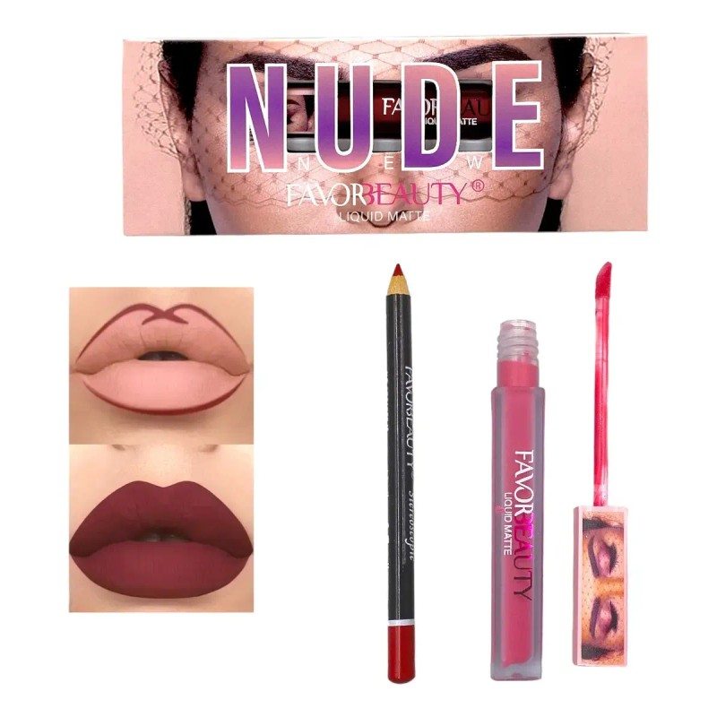 Labial Con Lápiz, Indeleble Mate Larga Duración 1pz