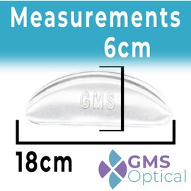 GMS Optical® 2.5mm Anti-Slip Adhesive Contoured Soft Silicone Eyeglass Nose  Pads with Super Sticky Backing for Glasses, Sunglasses, and Eye Wear - 5