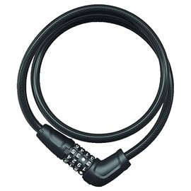 ABUS NUMERINO 5410C/85 W/SCMU Bicycle Cable Lock, Black, 33.5 inches (85 cm)