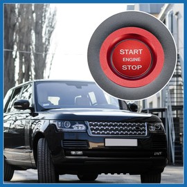 A ABSOPRO Engine Start Stop Button Cover Kit One Click Push Start Button Trim Sticker for Land Rover Discovery for Range Rover Sport Aluminum Alloy Red Item Replacement