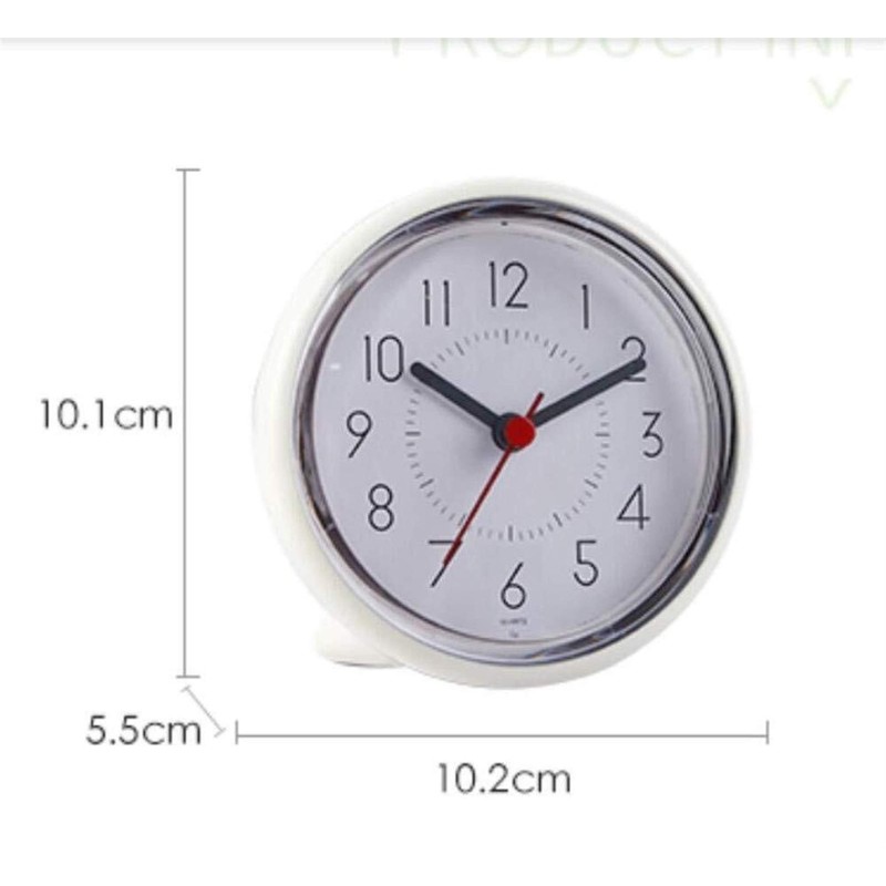 Wall Clock Wooden Wall Clock Simple Bathroom Suction Cup Clock