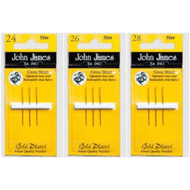 Gold Tapestry Needles, Bundle: Sizes 24, 26 & 28 (3 needles each pack)