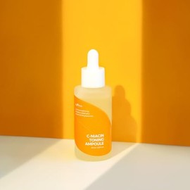 ISNTREE Ampolla Facial Iluminadora C-Niacin Toning Ampoule - Coreana con 70% Espino Amarillo, Niacinamida y Vitamina C, Antioxidante, 50 ml