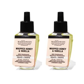 Bath & Body Whipped Honey & Vanilla Fragrance Wallflowers Refill 2-pack, 1.6 fl. oz. total (Packaging Label Style May Vary)