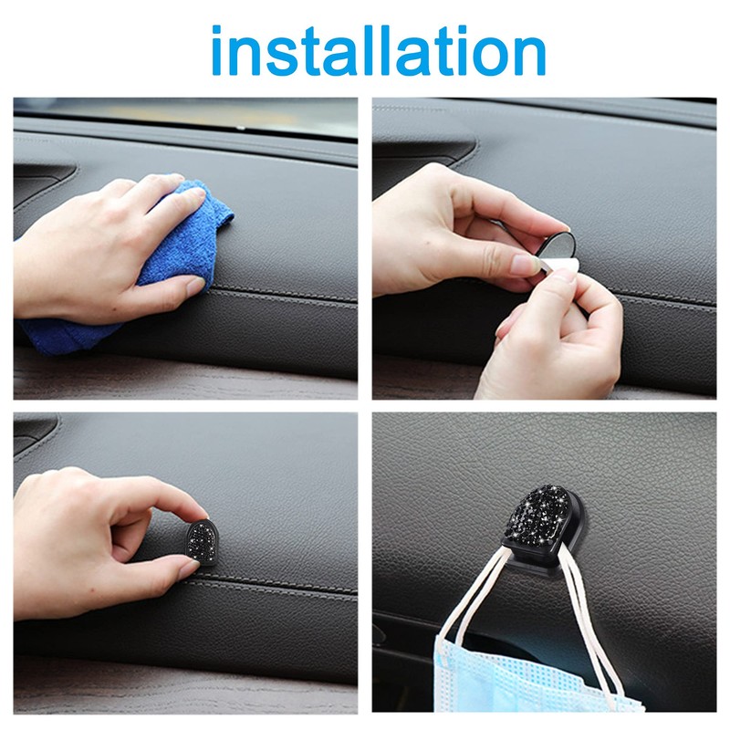 WINKA Car Sticky Hooks, Multifunctional Vehicle Adhesive Hooks Car Storage