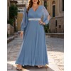 Women Mother Bride Dresses Plus Size Formal Evening Dusty Blue