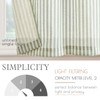 TOPICK Green Striped Small Curtains 24 Inch Drop Linen Kitchen