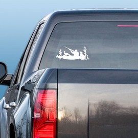 Express Yourself Products Goose Hunt Layout Blind (White - Reverse Image - XL) Decal Sticker - Waterfowl Collection